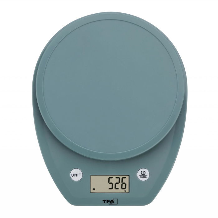 Cantar digital de bucatarie MOCHI cu display LCD, capacitate 5 kg, turcoaz, TFA 50.2007.20 [1]