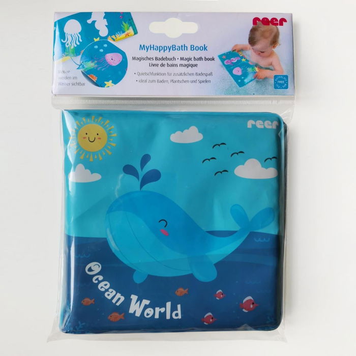Carticica de baie plutitoare, 8 pagini colorate care isi schimba culoarea in contact cu apa, MyHappyBath Book, Reer 76012 [2]