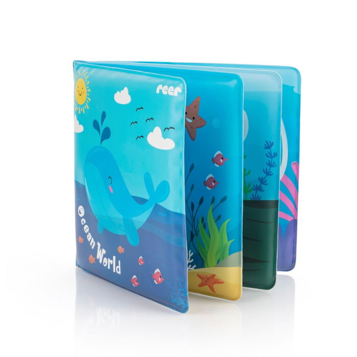 Carticica de baie plutitoare, 8 pagini colorate care isi schimba culoarea in contact cu apa, MyHappyBath Book, Reer 76012 [1]