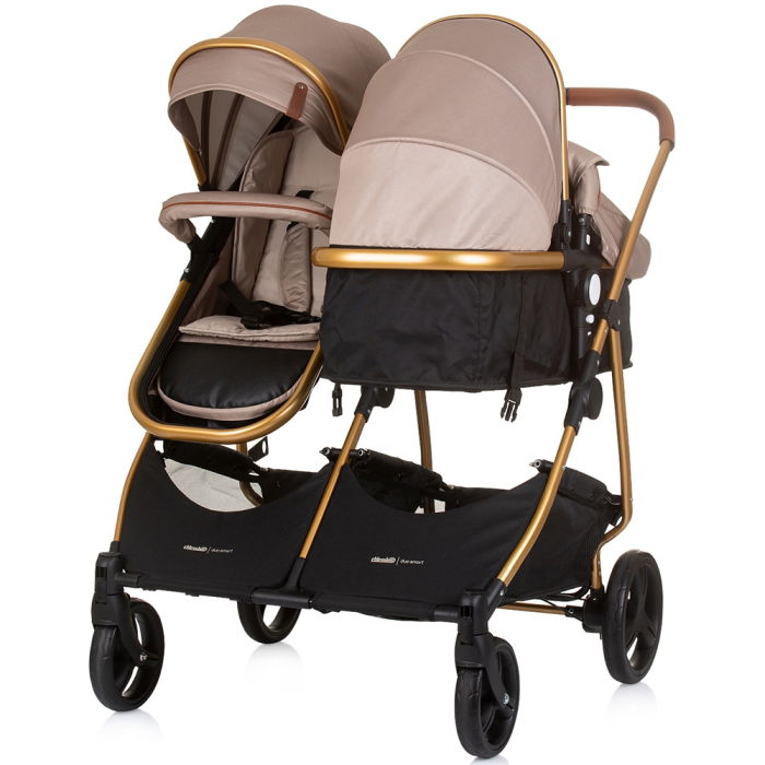 Carucior gemeni Chipolino Duo Smart 2 in 1 golden beige [5]