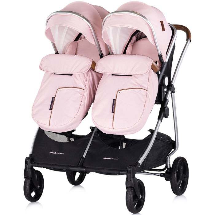 Carucior gemeni Chipolino Duo Smart 2 in 1 pink marshmallow [7]