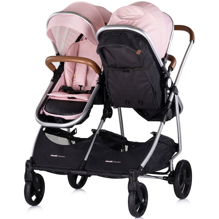 Carucior gemeni Chipolino Duo Smart 2 in 1 pink marshmallow [4]