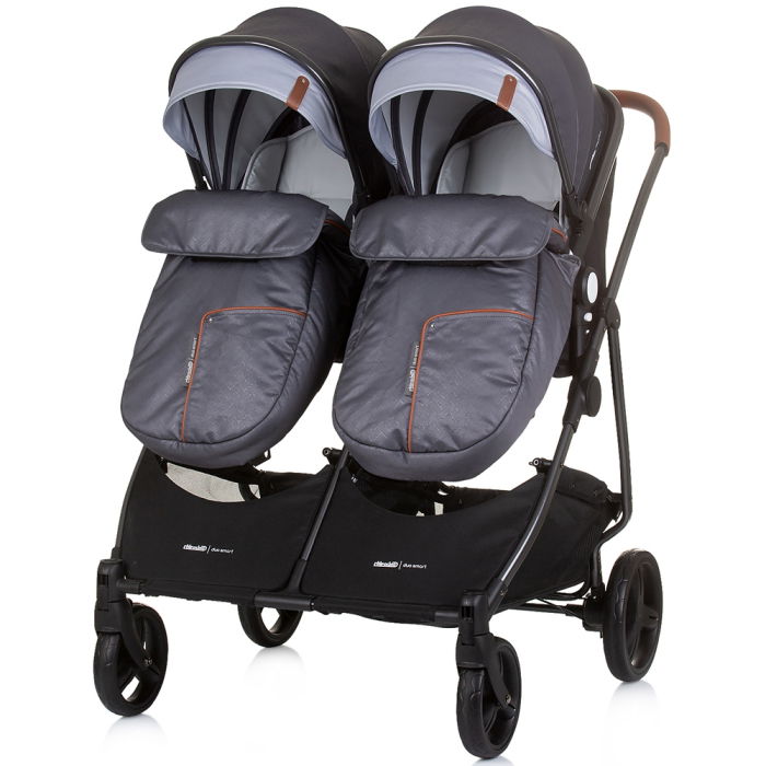 Carucior gemeni Chipolino Duo Smart 2 in 1 silver grey [7]