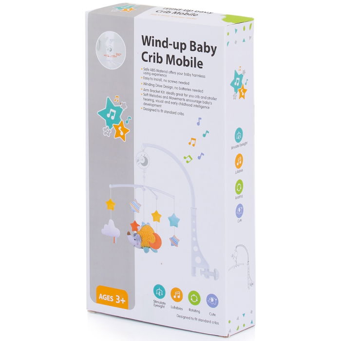 Carusel muzical pentru patut Chipolino Pink elephant [2]