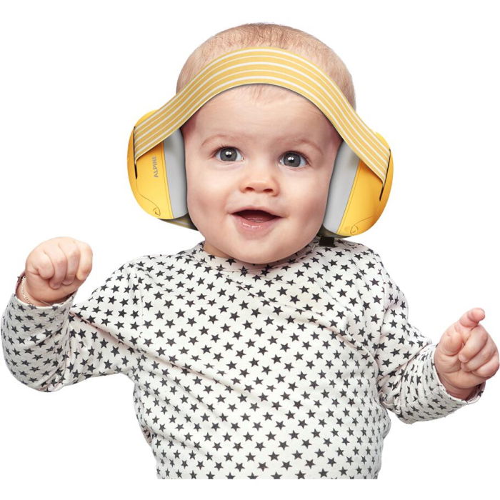 Casti antifonice pentru bebelusi, ofera protectie auditiva, SNR 23, galben, ALPINE Muffy Baby Yellow ALP27495 [2]