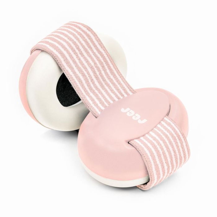 Casti antifonice pentru bebelusi, ofera protectie auditiva, SNR 25, ajustabila 47-54 cm, 12+ luni, roz, Reer SilentGuard Baby 53074 [1]