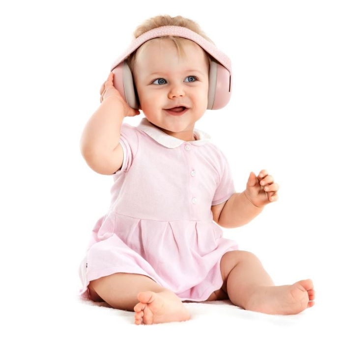Casti antifonice pentru bebelusi, ofera protectie auditiva, SNR 25, ajustabila 47-54 cm, 12+ luni, roz, Reer SilentGuard Baby 53074 [3]