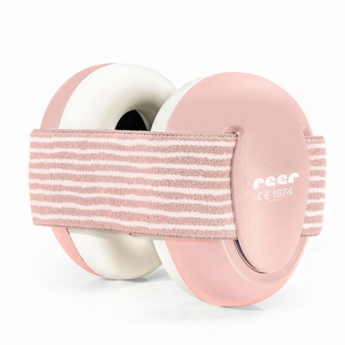 Casti antifonice pentru bebelusi, ofera protectie auditiva, SNR 25, ajustabila 47-54 cm, 12+ luni, roz, Reer SilentGuard Baby 53074 [7]