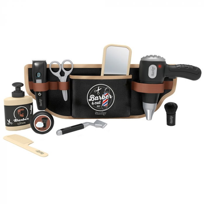 Centura  copii frizer de la 3 ani+, Smoby Barber and Cut negru cu accesorii [1]
