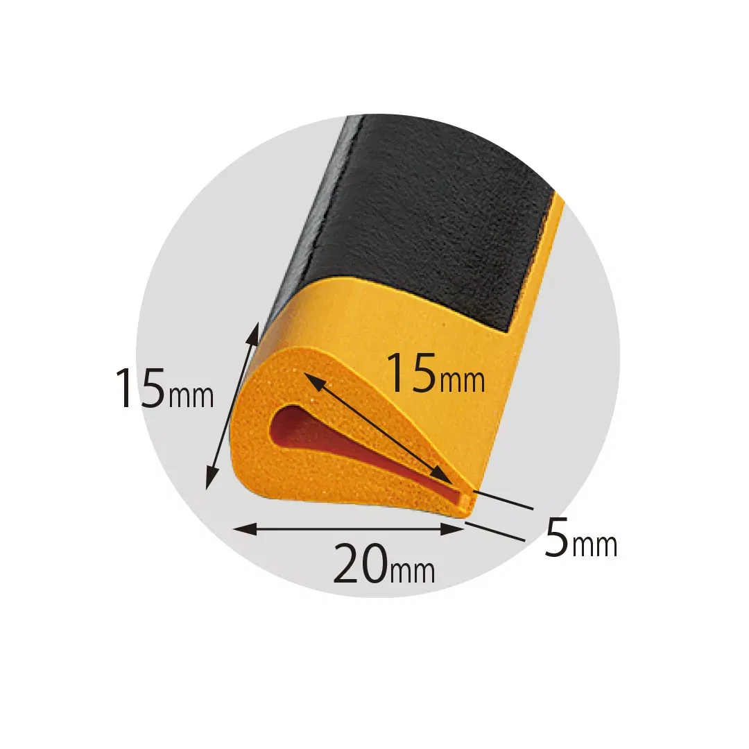 Cheder cauciuc, uz universal, negru-galben, 90cm [3]