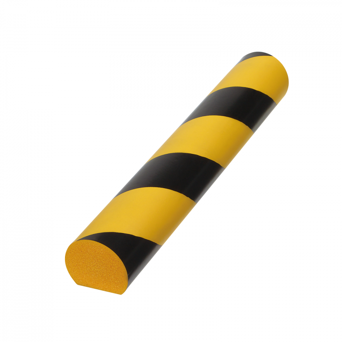 Coltar protectie perete, cilindric, din spuma, negru/galben, 66x400x60mm [1]