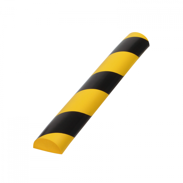 Coltar protectie perete, semicilindric, din spuma, negru/galben, 50x400x26mm [1]