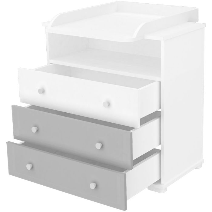 Comoda de infasat Hubners Patrik 80 cm alb grafit [3]