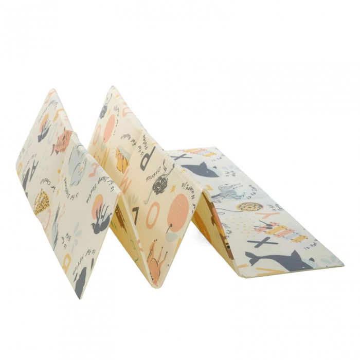 Covor de joaca pentru copii U-Grow, din spuma, pliabil, 2 fete, impermeabil, izolant, 120 x 180 x 1 cm, alfabet [8]