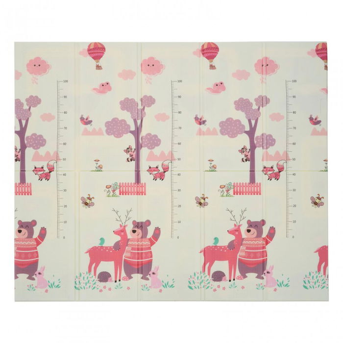 Covor de joaca pentru copii U-Grow, din spuma, pliabil, 2 fete, impermeabil, izolant, 180 x 200 x 1 cm [3]