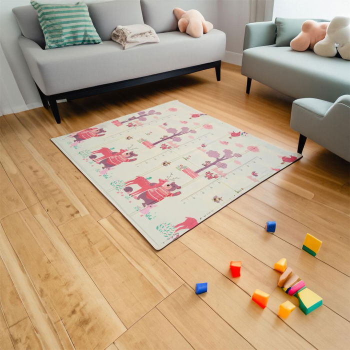 Covor de joaca pentru copii U-Grow, din spuma, pliabil, 2 fete, impermeabil, izolant, 180 x 200 x 1 cm [6]