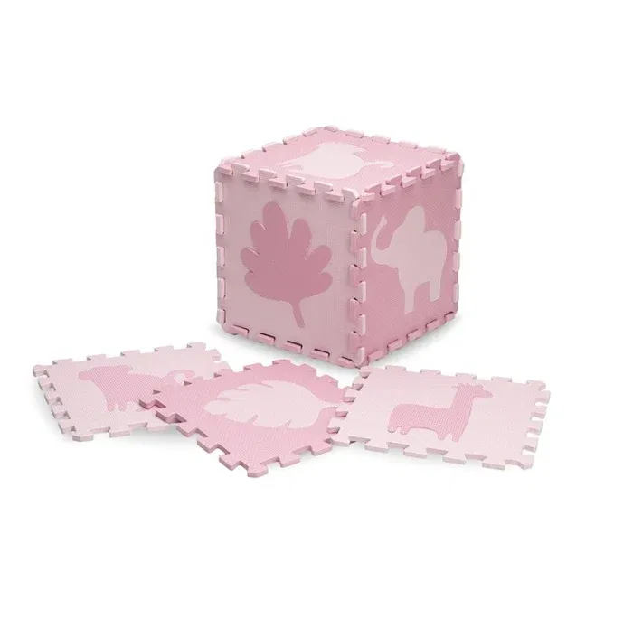 Covoras de joaca Puzzle 150x150 cm, Momi Zawi - Roz [4]