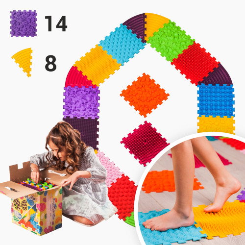 Covoraș de masaj Ortek Puzzle-uri 14 el. + 8 triunghiuri [2]