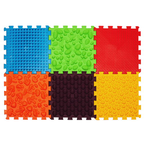 Covoraș de masaj Ortek Puzzle-uri 6 el. + 6 triunghiuri [4]