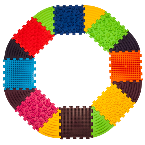 Covoraș de masaj Ortek Puzzle-uri 8 el. + 8 triunghiuri [4]