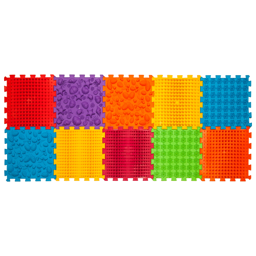 Covoraș de masaj pentru reabilitare "Ortek Mix" 10 elemente Rigid [2]