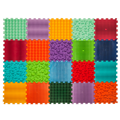 Covoraș de masaj pentru reabilitare "Ortek Mix" 20 elemente Rigid [2]