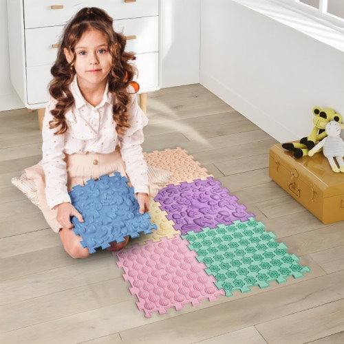Covoraș de masaj Puzzle Mix Pastel 6 elemente [2]