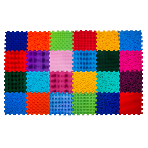 Covoraș ortopedic pentru masaj Puzzle "Mix" 24 elemente [2]