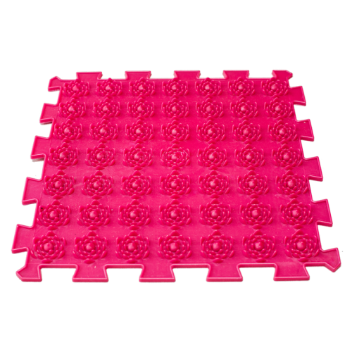 Covoraș ortopedic pentru masaj Puzzle "Mix" 6 elemente Ciupercă roz [3]