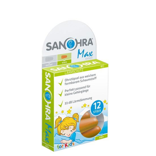 Dopuri de urechi pentru copii, pentru protectia auzului impotriva zgomotului, 3 ani+, SNR 33dB, 12 bucati, spuma, portocaliu, SANOHRA Max Kids [1]