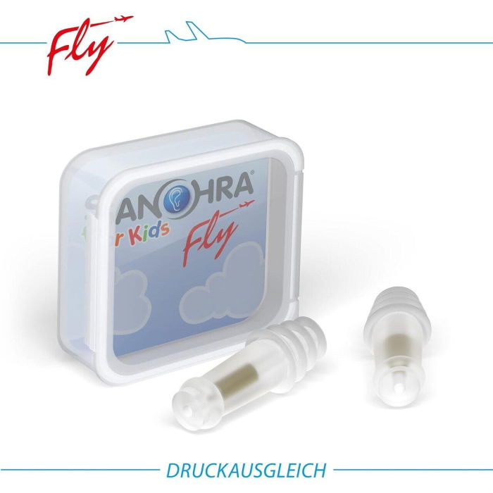 Dopuri pentru protectia urechilor la copii pe timpul zborului cu avionul, 1 an+, transparente, reutilizabile, hipoalergenice, SANOHRA Fly Kids [7]
