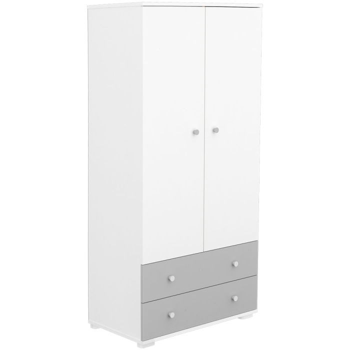 Dulap cu 2 usi si 2 sertare Hubners Patrik alb grafit [2]