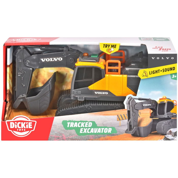 Excavator Dickie Toys Volvo Tracked Excavator 23 cm cu lumini si sunete [9]