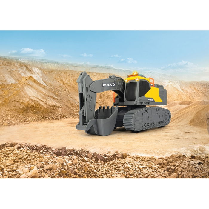 Excavator Dickie Toys Volvo Tracked Excavator 23 cm cu lumini si sunete [5]
