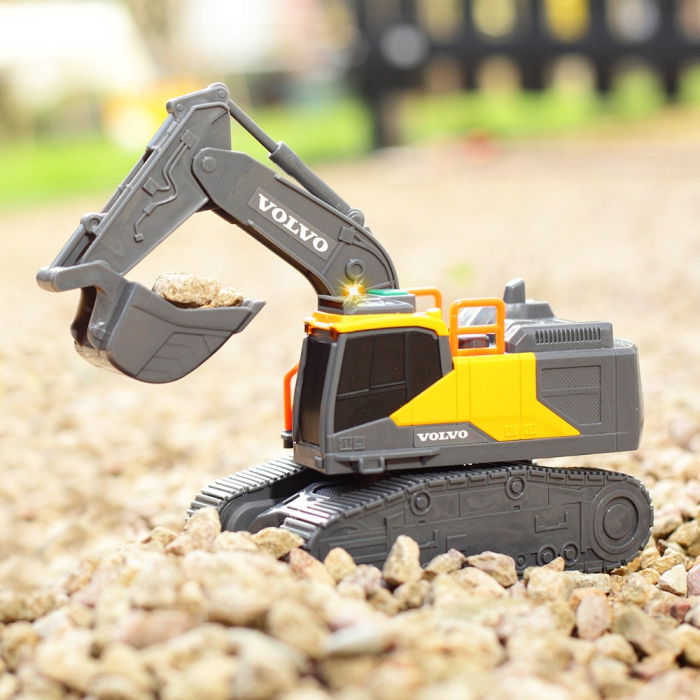 Excavator Dickie Toys Volvo Tracked Excavator 23 cm cu lumini si sunete [6]