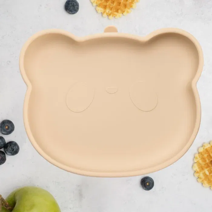 Farfurie din silicon cu ventuza, AppeKids, The Little Bear - Bej [1]