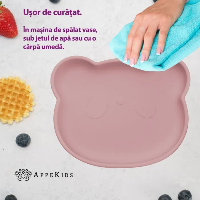 Farfurie din silicon cu ventuza, AppeKids, The Little Bear - Roz [2]