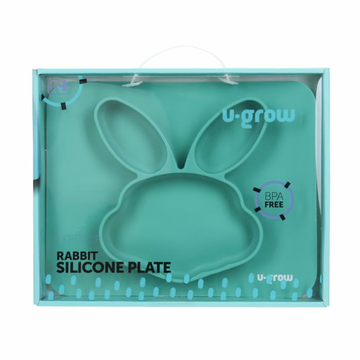 Farfurie din silicon, forma iepuras, U-Grow [3]