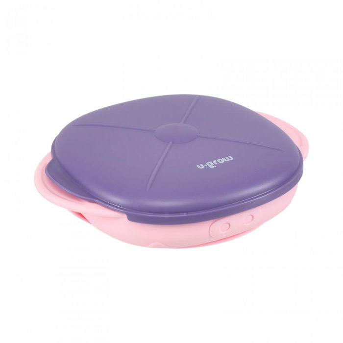 Farfurie silicon cu capac , mov, U-Grow [1]