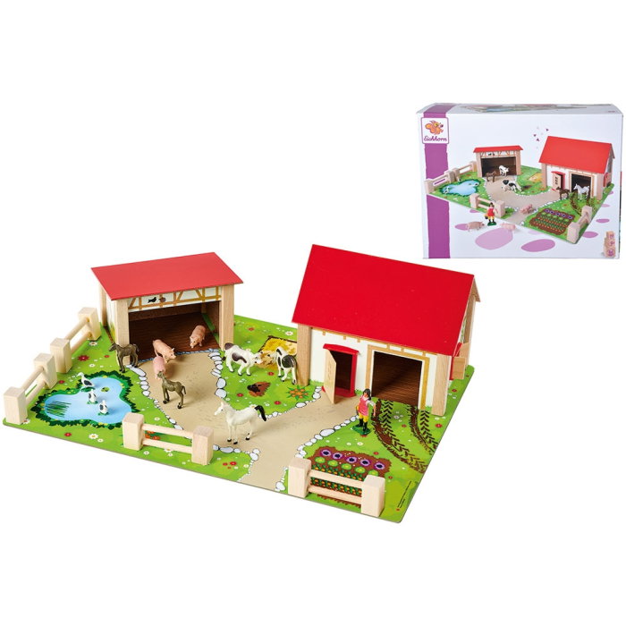 Ferma din lemn Eichhorn 51x36x17 cm cu 20 accesorii [13]