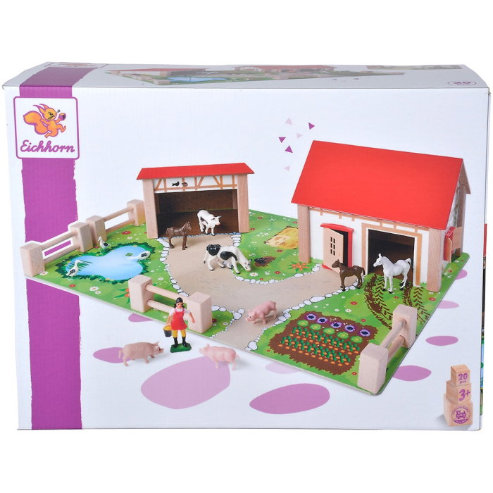 Ferma din lemn Eichhorn 51x36x17 cm cu 20 accesorii [14]