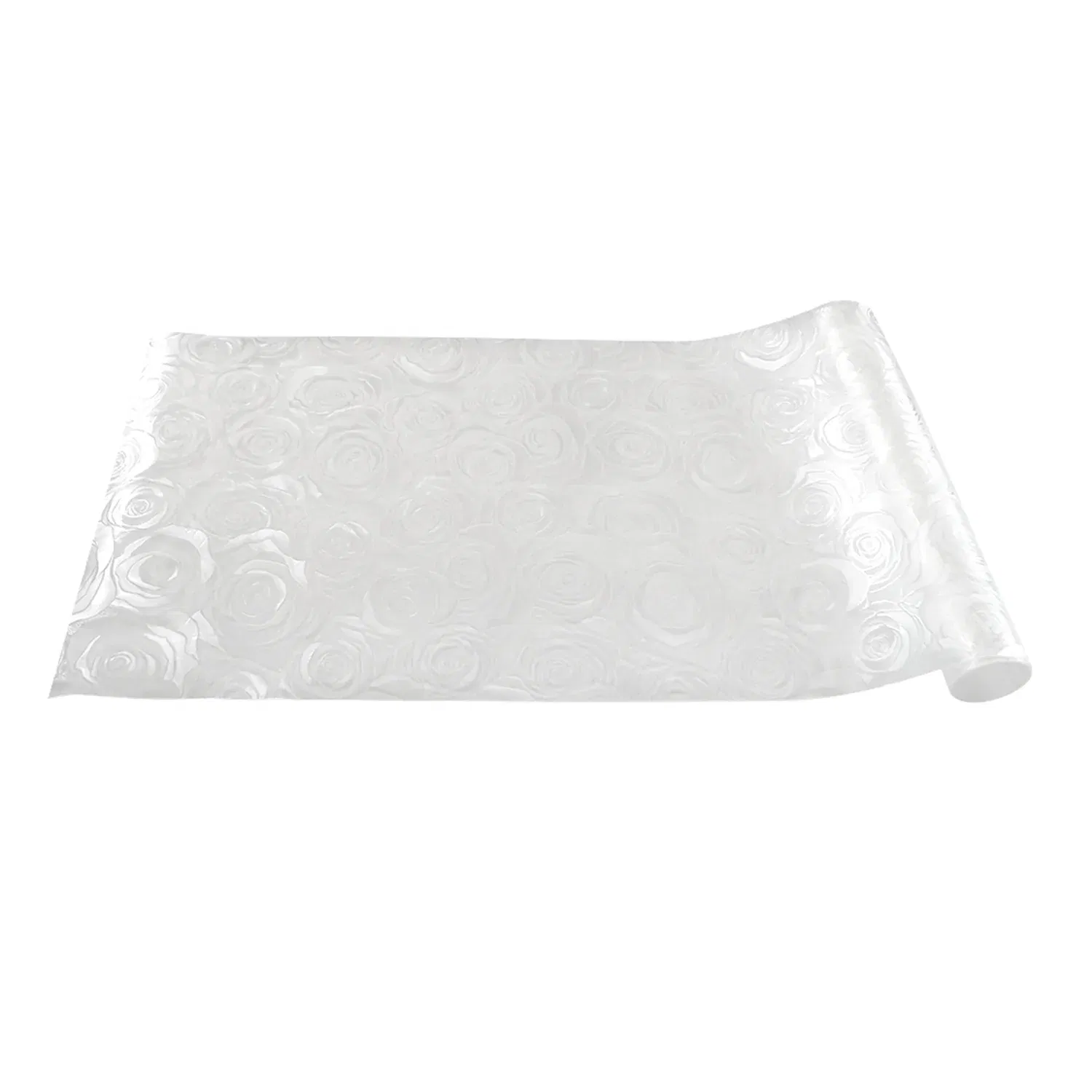 Folie antialunecare pentru sertare si etajere, din EVA, argintiu floral, 1.5m [1]