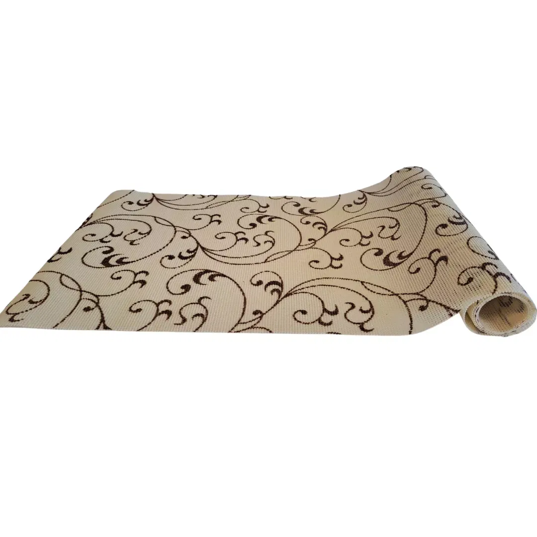 Folie antialunecare si protectie sertare, din EVA, alba cu model floral, 1.25m [1]