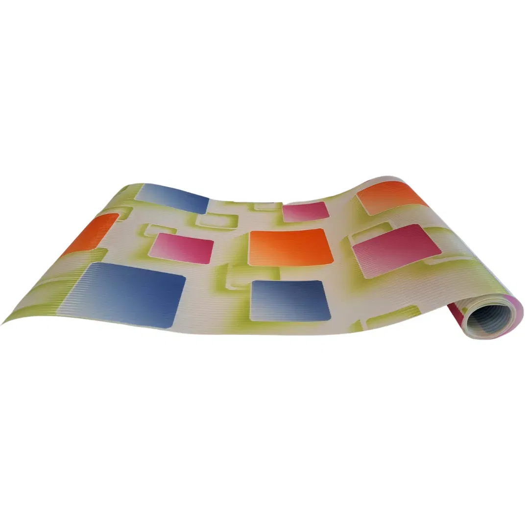 Folie protectie sertare, din Eva, model patrate multicolor, 1.5m [1]