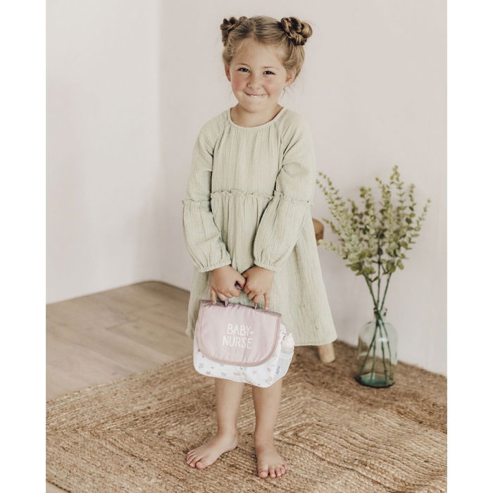 Gentuta de infasat pentru papusa Smoby Baby Nurse Changing Bag crem cu accesorii [4]