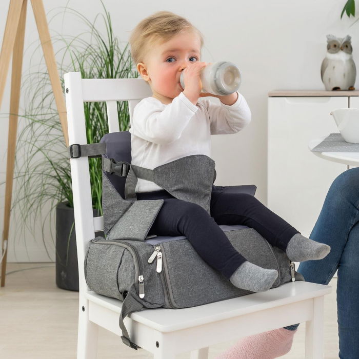 Inaltator de scaun pentru bebelusi 6-36 luni, transportabil, din plastic reciclat, Reer Growing Booster Seat 85041 [1]