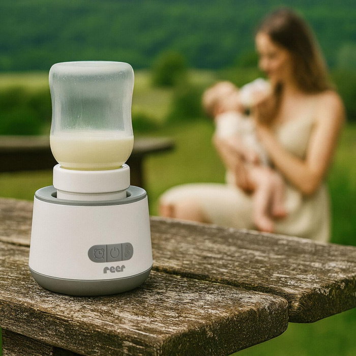 Incalzitor portabil biberoane si alimente pentru bebelusi, 4 trepte temperatura 37-50°C, acumulator cu incarcare USB-C, 3 adaptoare biberon incluse, afisaj temperatura, timer cu oprire automata, indep [16]