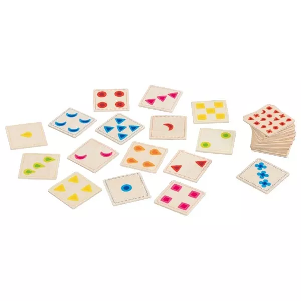 Joc de memorie, sortare si asociere culori si forme, din lemn, 30 piese, Goki [1]