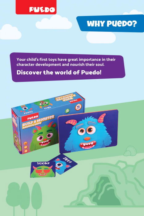 JOC MAGNETIC DIN SPUMA EVA, CREEAZA UN MONSTRU, PUEDO [7]