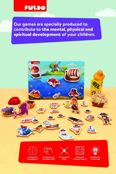 JOC MAGNETIC DIN SPUMA EVA, PIRATI, PUEDO [5]